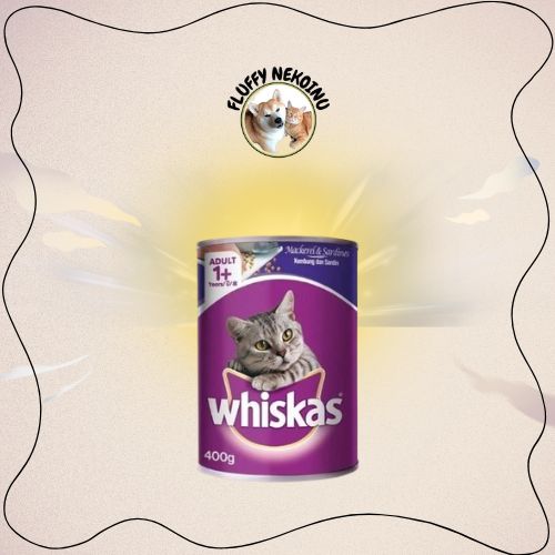 [Fluffy NekoInu] Pate Cá Hồi Whiskas Cho Mèo – Lon 400g, Bổ Sung Taurine, Lông Mượt Tiêu Hóa Tốt