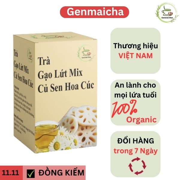 Trà gạo lứt mix củ sen hoa cúc