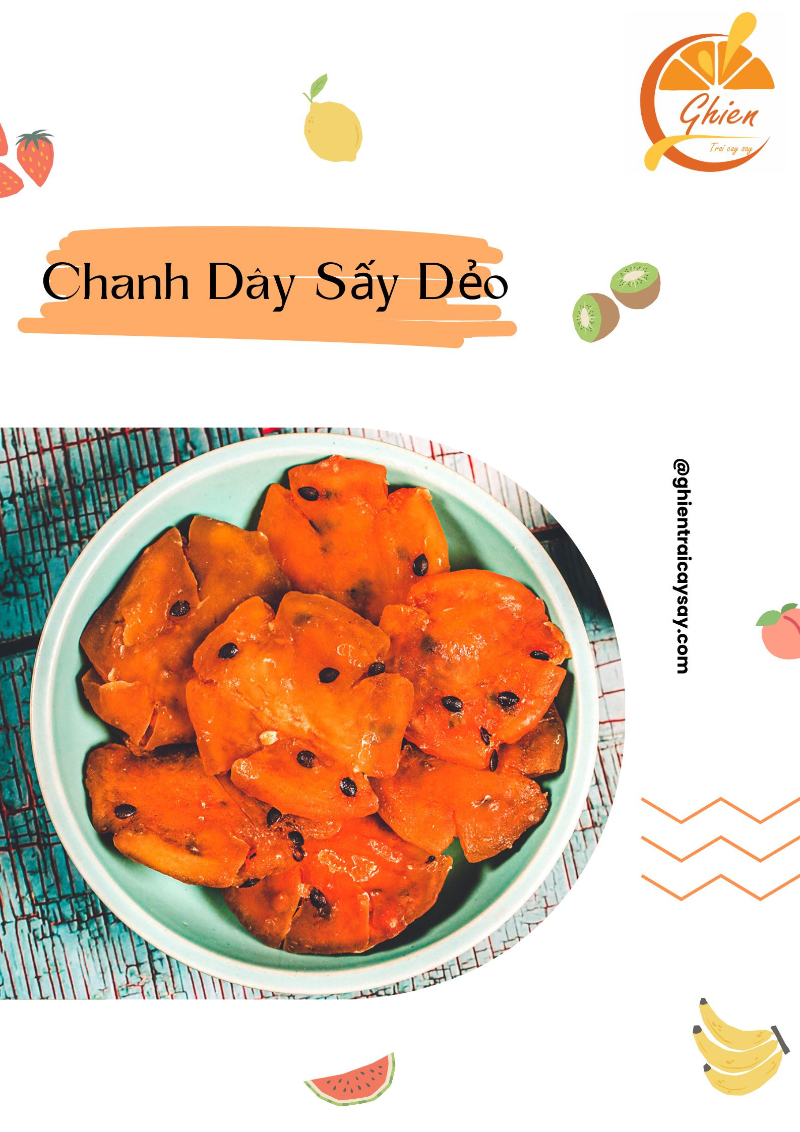 Chanh dây sấy dẻo, 250g, bịch
