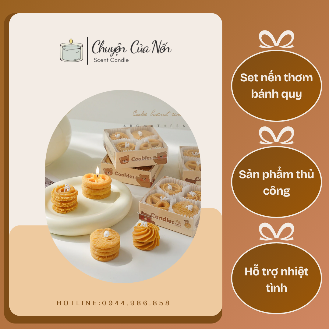 Set 4 Bánh Quy Nến Thơm – Chuyện của Nến