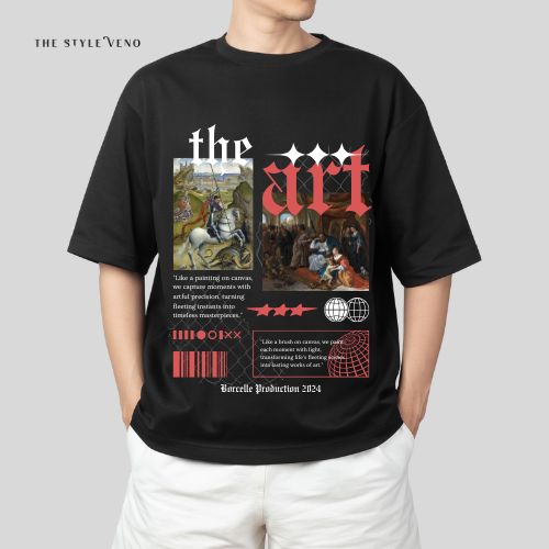 Áo thun hiện đại cá tính chất cotton dày dặn oversize nam nữ