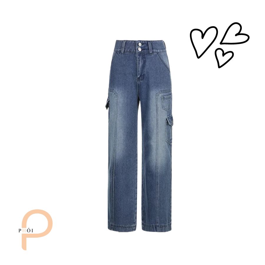 Quần jean ống đứng thời trang