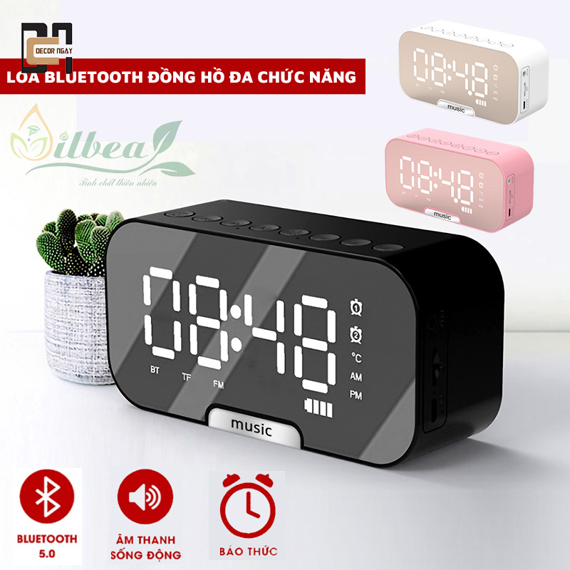 Loa Bluetooth Đồng Hồ Q5 Thông Minh Đa Năng Kiêm Báo Thức Nghe Đài FM
