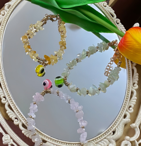 Vòng tay đá handmade mắt quỷ nhiều màu