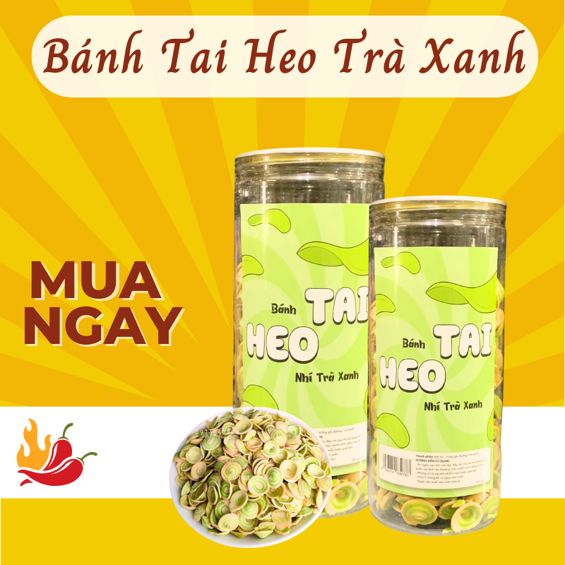 bánh tai heo trà xanh