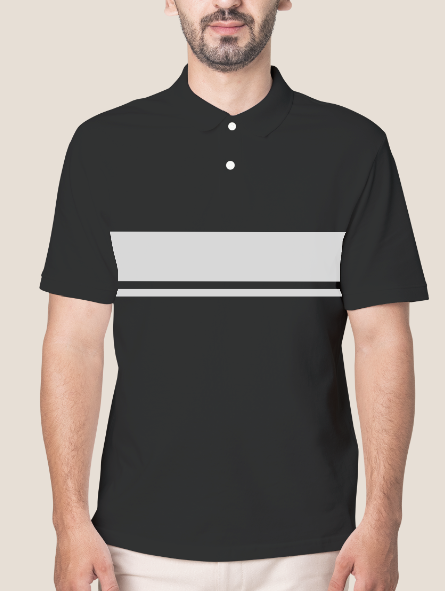 Áo Thun Có Cổ Nam Basic Chest Pattern (HT000301)