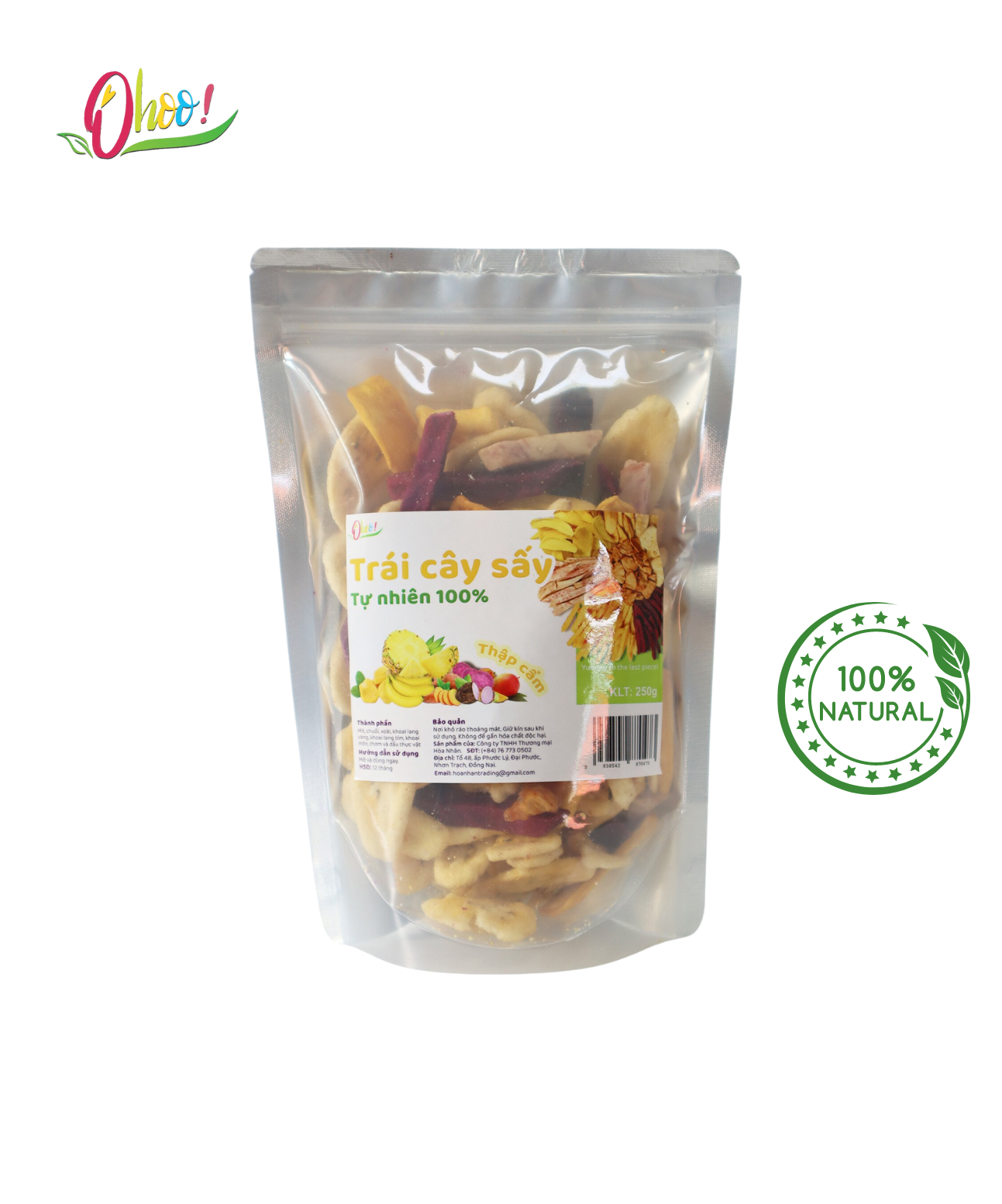 Trái Cây Và Rau Củ sấy 250gr- Ohoo Dried Fruit