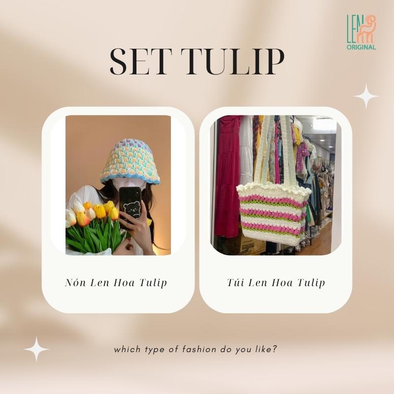 Set Phụ Kiện Len Móc TULIP Dễ Thương