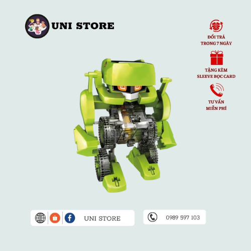 STEM Lắp Ráp Robot Khủng Long Biến Hình Chạy Bằng Năng Lượng Mặt Trời - Đồ Chơi Giáo Dục
