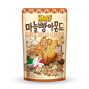 Hạt hạnh nhân và bánh mì bơ tỏi