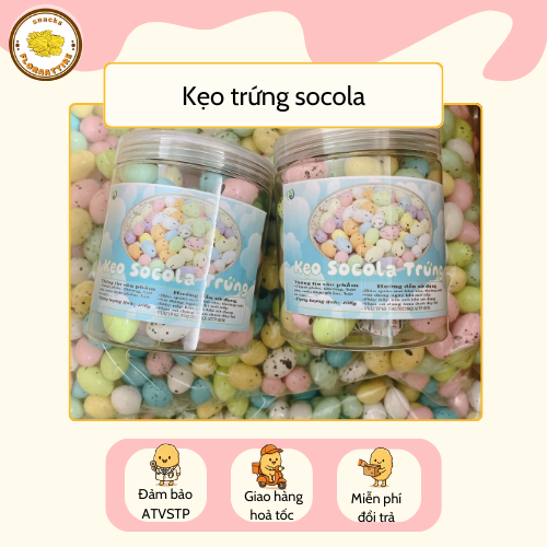 Kẹo Trứng Socola Đồ Ăn Vặt Floraattire Hộp 400gr