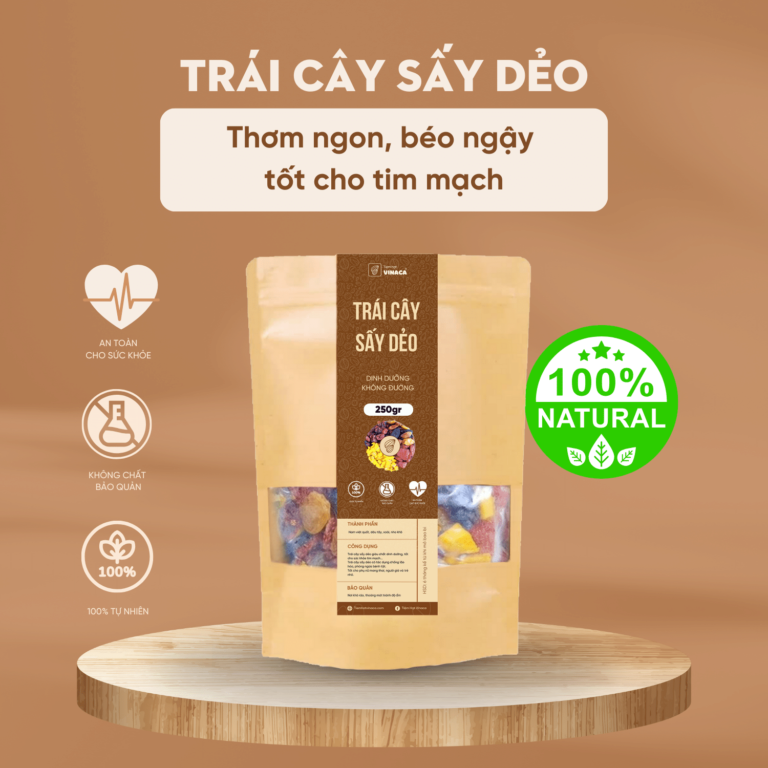 Trái cây sấy dẻo dinh dưỡng không đường loại 1