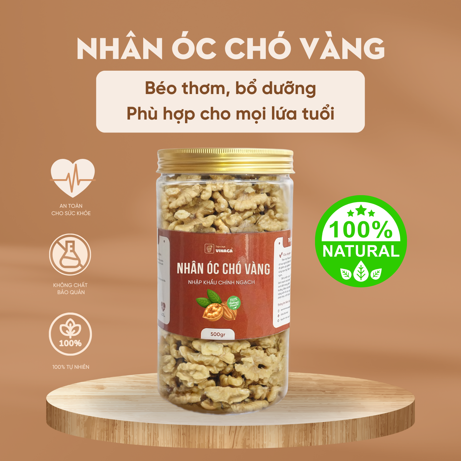 Nhân óc chó vàng Mỹ