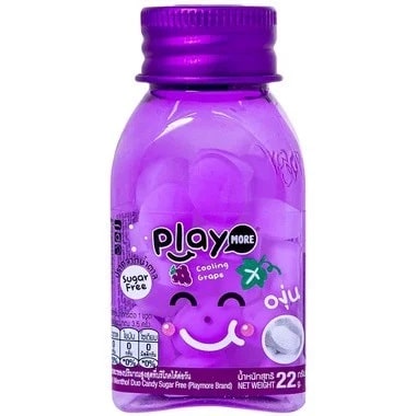Kẹo The Ngậm Thái Lan Playmore Vị Nho Hũ Nhựa 22g