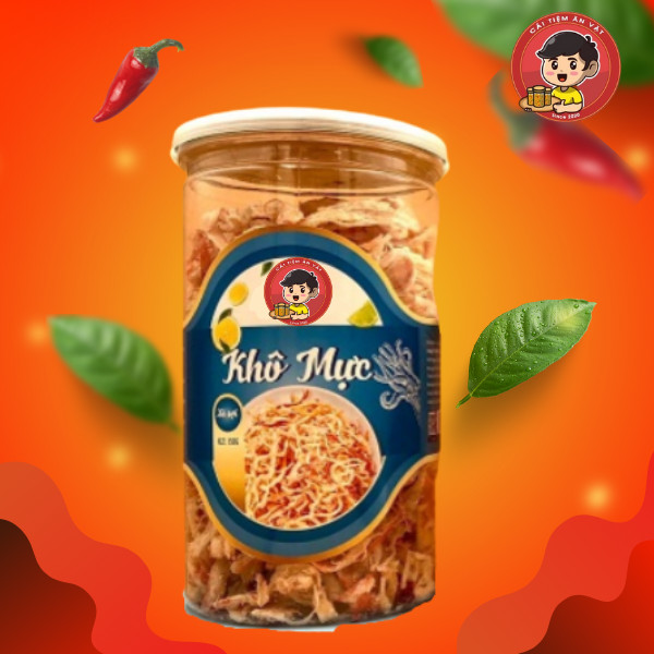 Khô Mực Hấp Nước Dừa Hủ 500gr Của Nhà Cái Tiệm Ăn Vặt