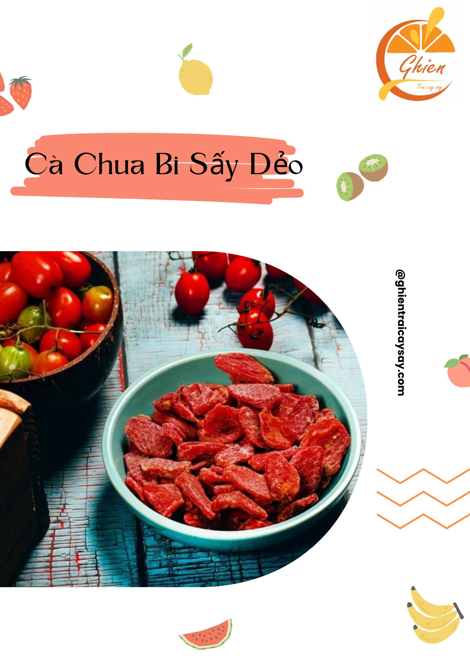 Cà chua bi sấy dẻo, 300g, bịch