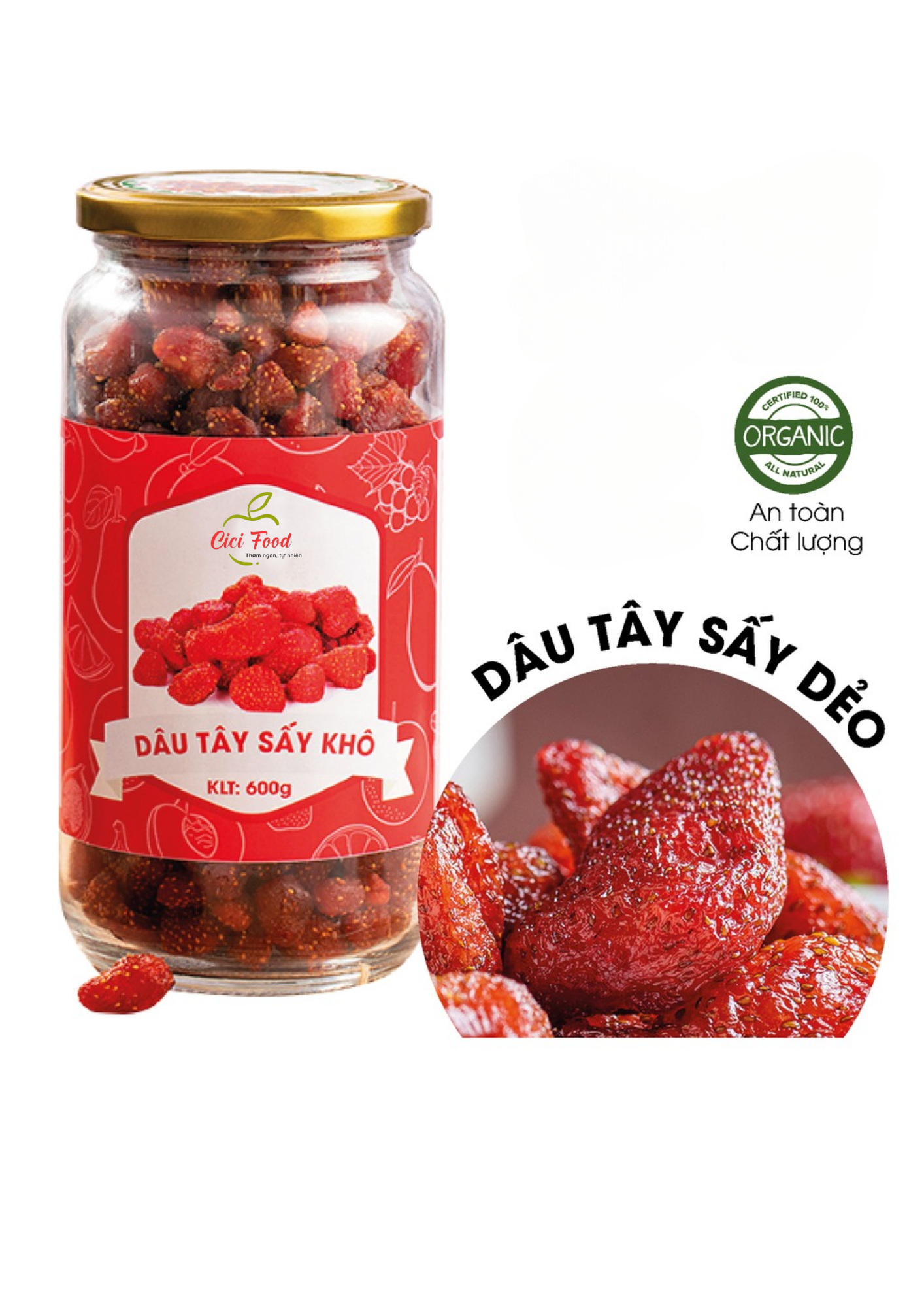 Dâu tây sấy dẻo