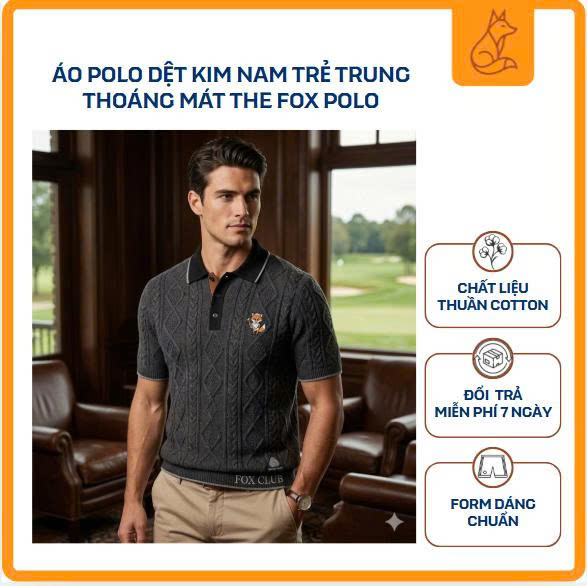 Áo Polo Dệt Kim Nam – F01