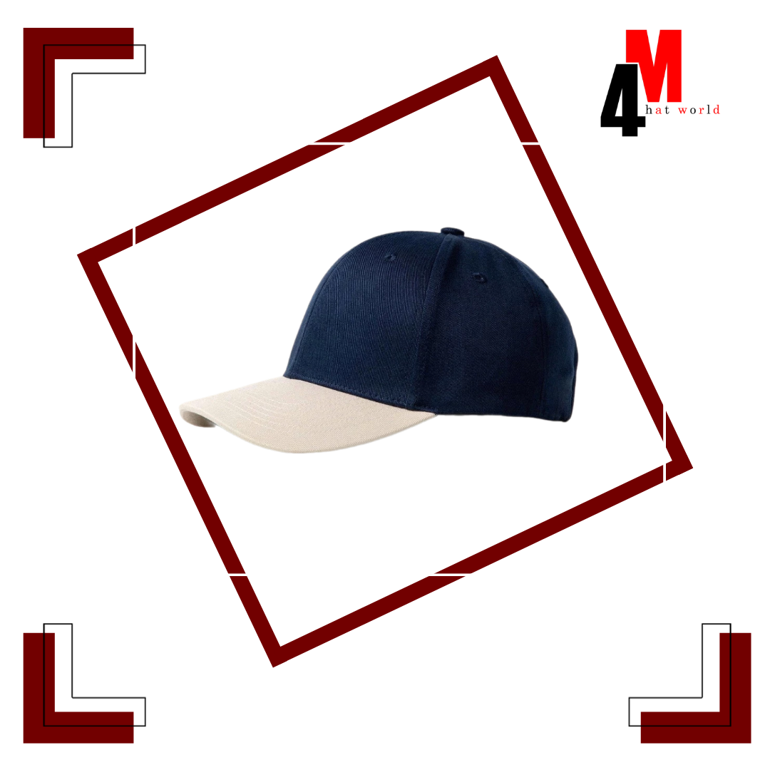 4M Mũ Lưỡi Trai Trơn Vải Kaki Xanh Navy