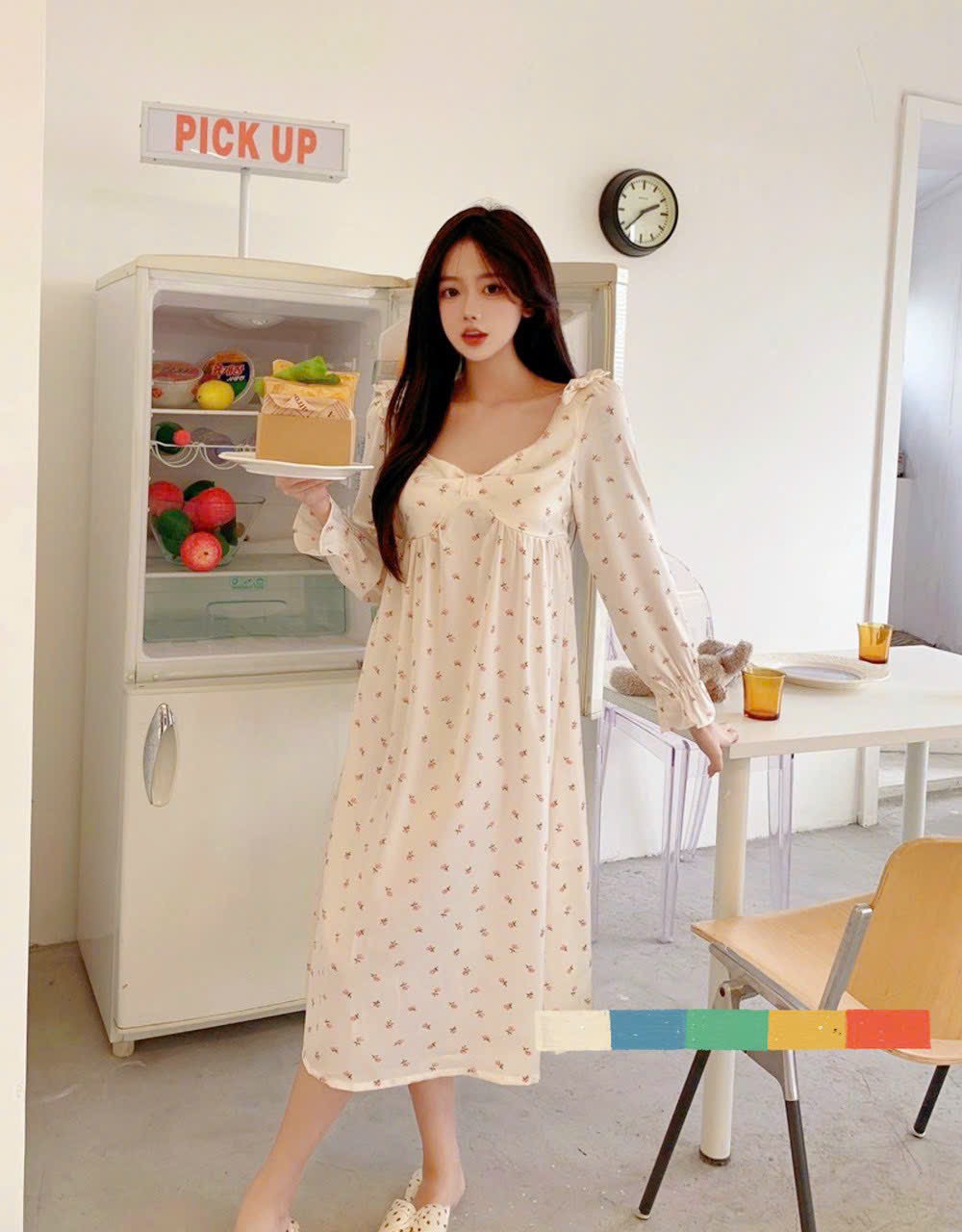 Đầm ngủ rose flower