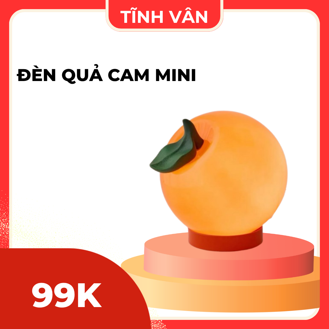 Đèn Quả Cam Decor Mini – Đèn Ngủ Cực Chill – Tặng Bóng LED – Tĩnh Vân Decor