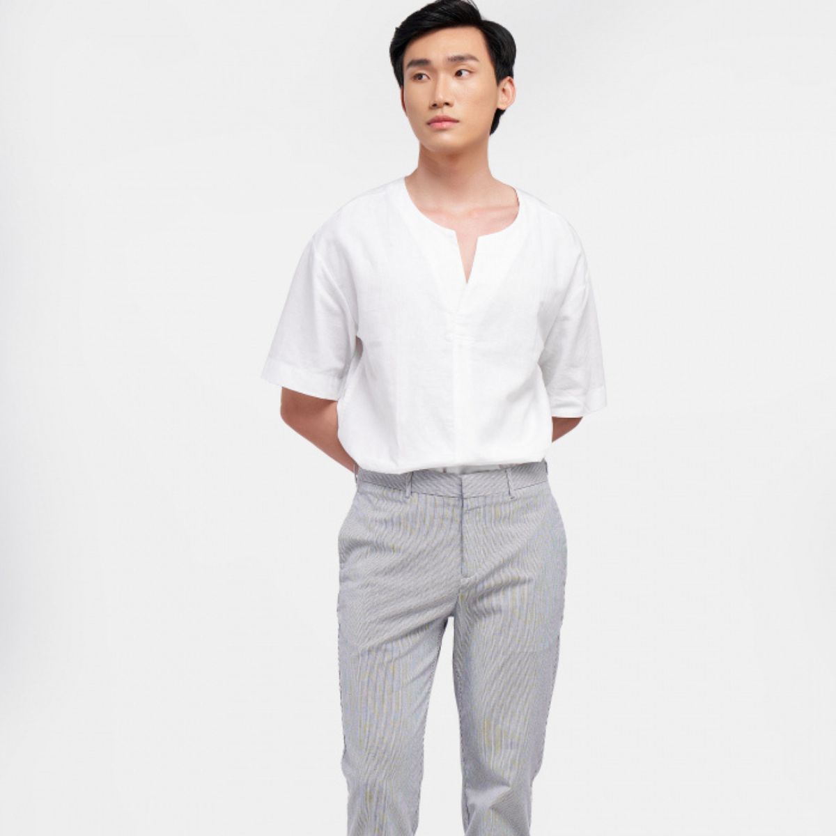 Quần Kaki Nam Kẻ Sọc