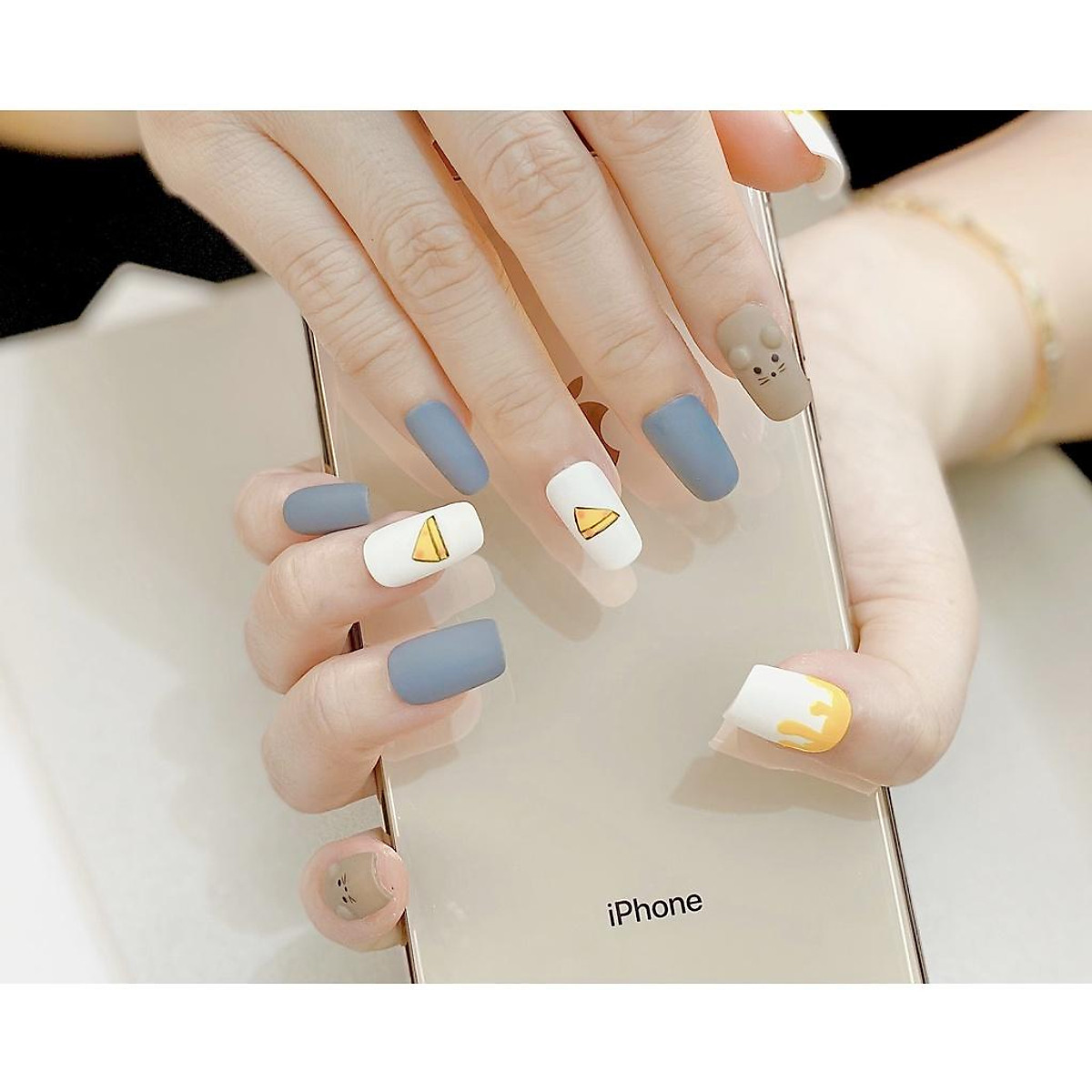 Bộ 24 móng úp trang trí vẽ chú chuột