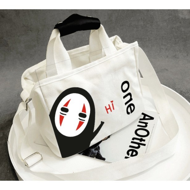 Túi vuông đeo chéo màu trắng Vô Diện dễ thương