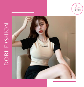 Áo Baby Tee Mix Nâu Cafe