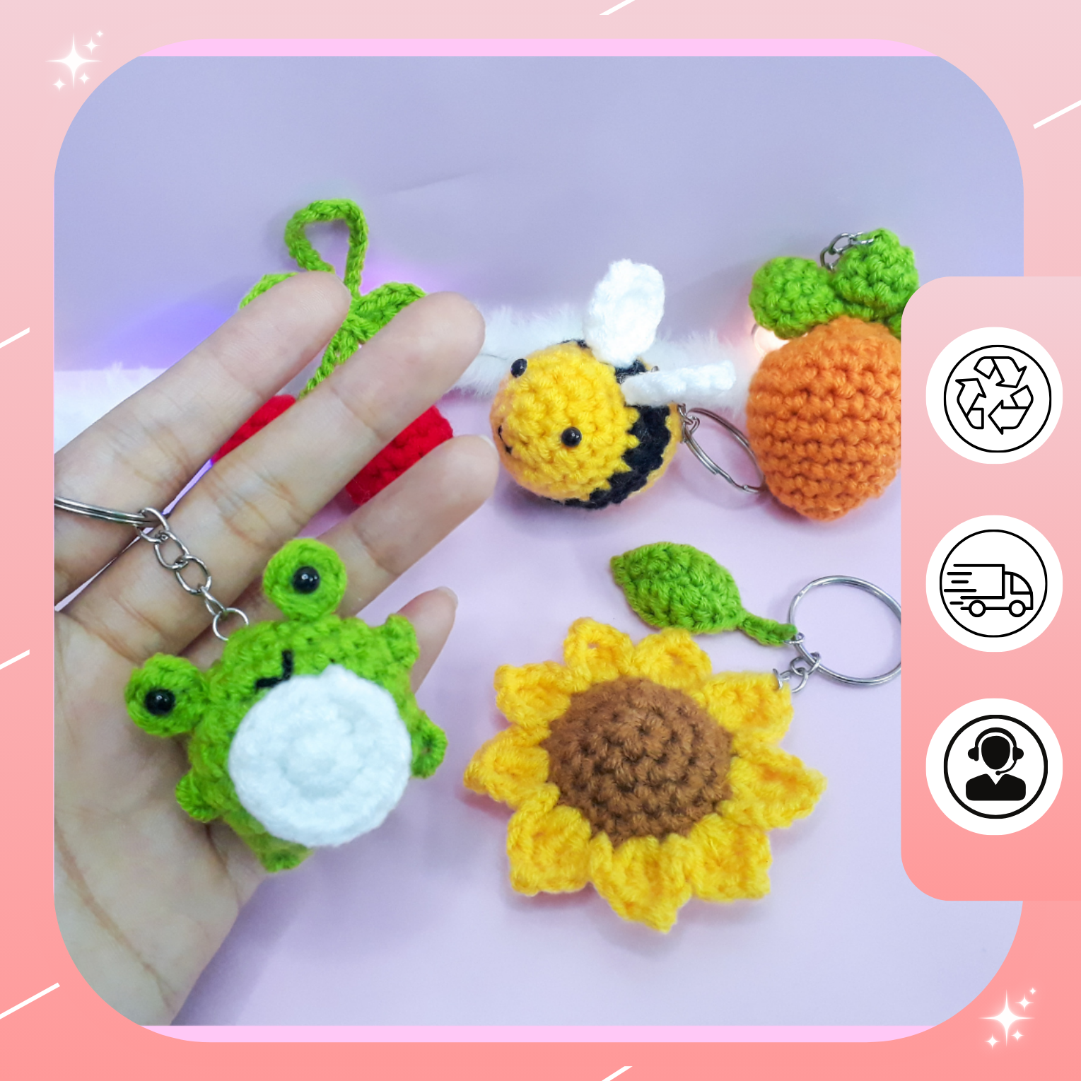 Móc khóa ếch cute