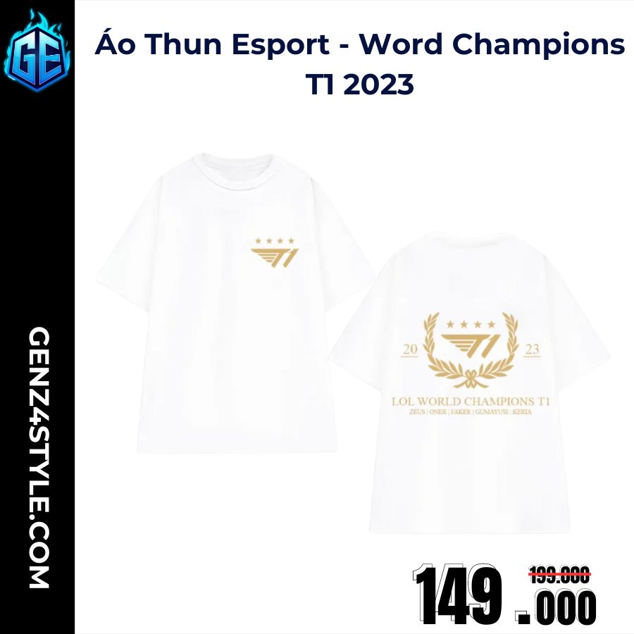 Áo Thun In Esport – Lol World Champions T1 2023