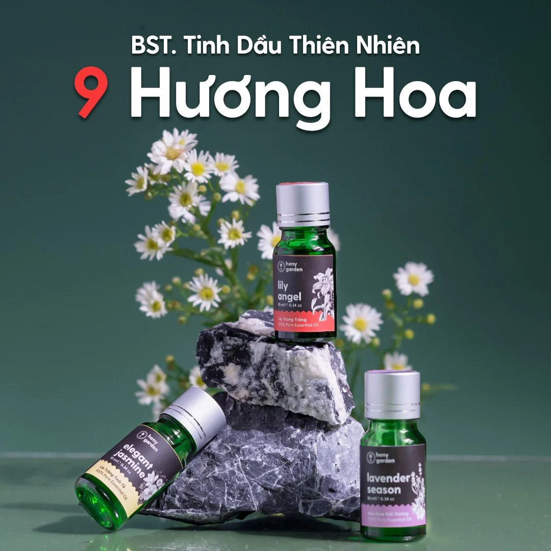 Tinh Dầu Thơm Phòng Thiên Nhiên 9 Mùi Nhóm Hoa