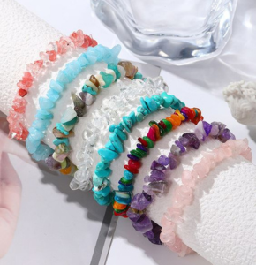 Vòng tay đá handmade thạch anh nhiều màu