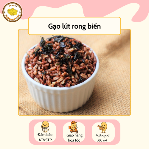 Gạo Lứt Sấy Rong Biển Đồ Ăn Vặt Floraattire Hộp 280gr