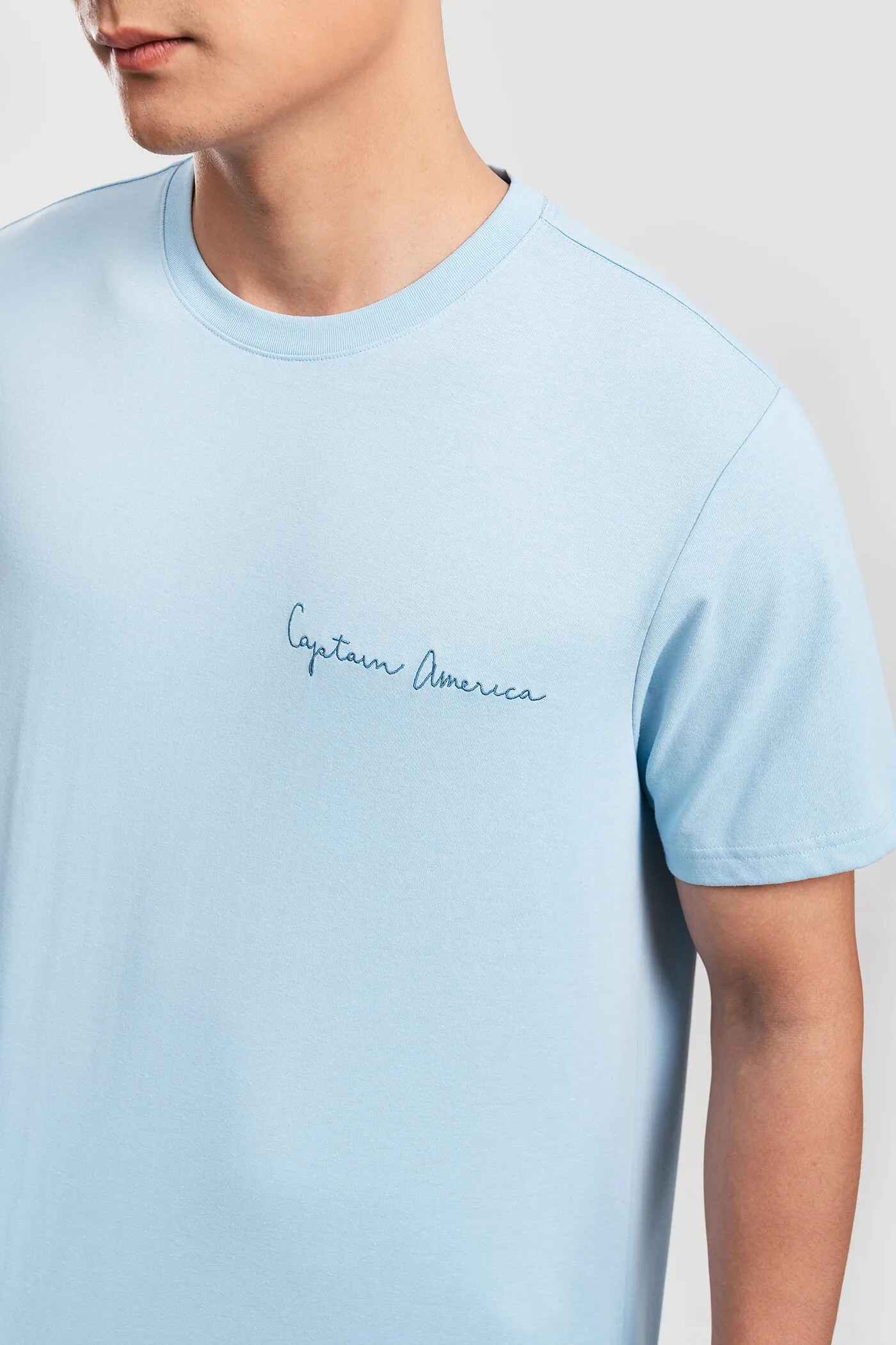 Áo thun Marvel Captain "I choose honor" - Xanh da trời