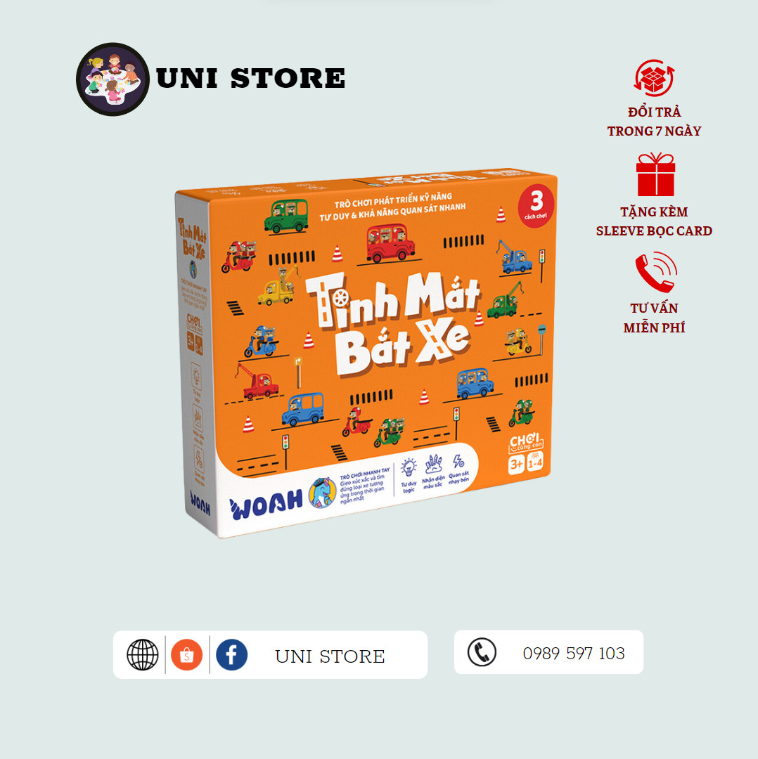 Tinh Mắt Bắt Xe - Board Game Trẻ Em - 36 lá bài