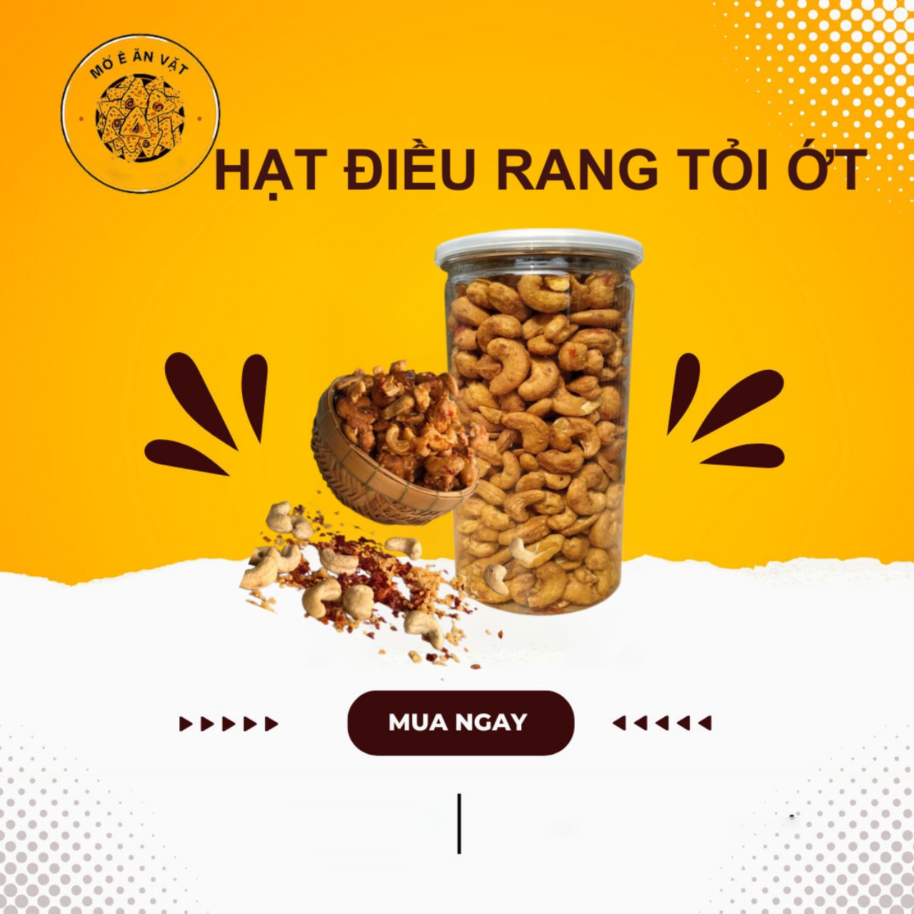 Hạt Điều Rang Tỏi Ớt
