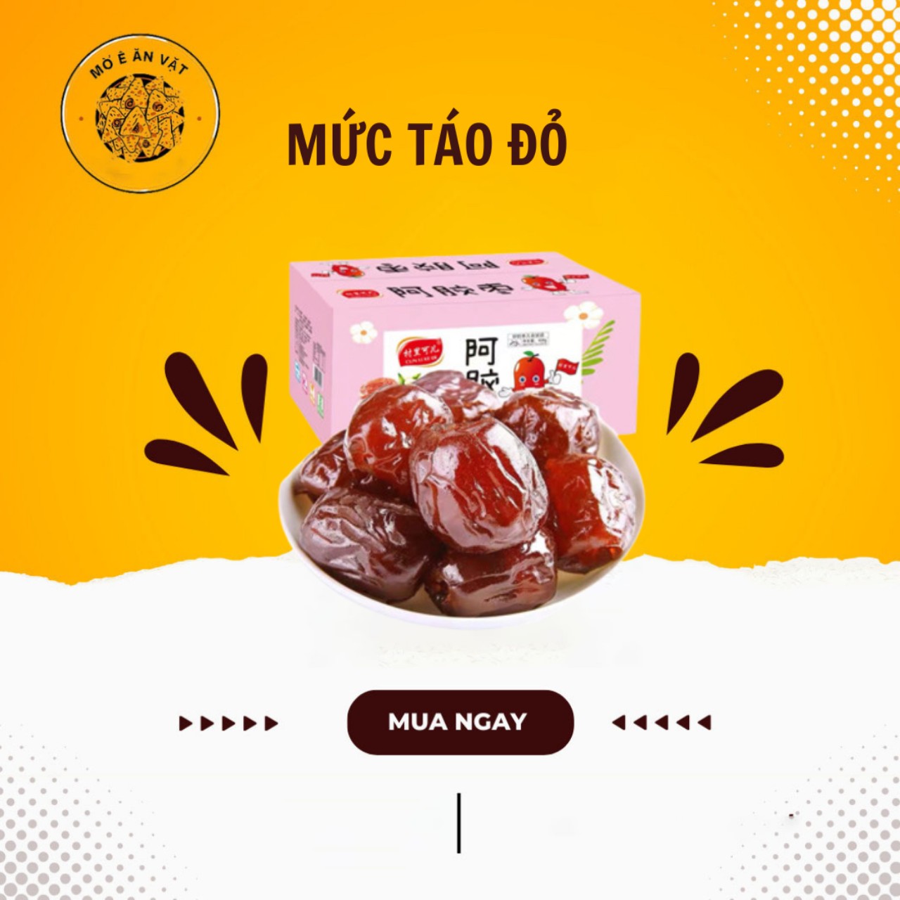 MỨT TÁO ĐỎ TÂN CƯƠNG SẤY DẺO - Thùng 408Gram