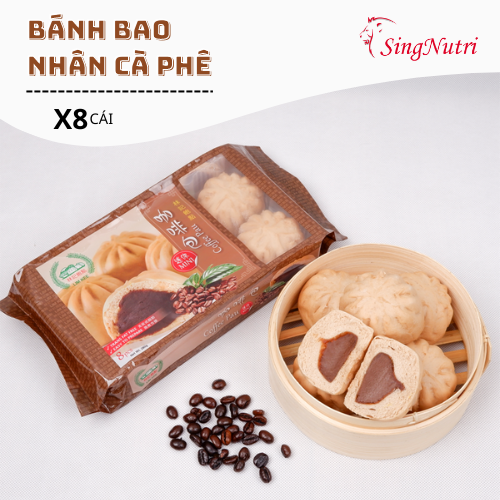 BÁNH BAO NGỌT NHÂN CÀ PHÊ 1 Gói 8 Bánh 280G SingNutri