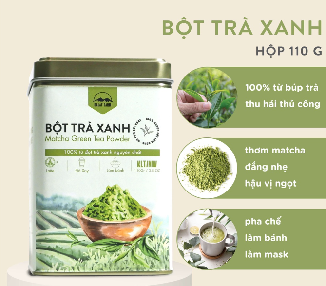 Bột Matcha Trà Xanh Dalat Farm