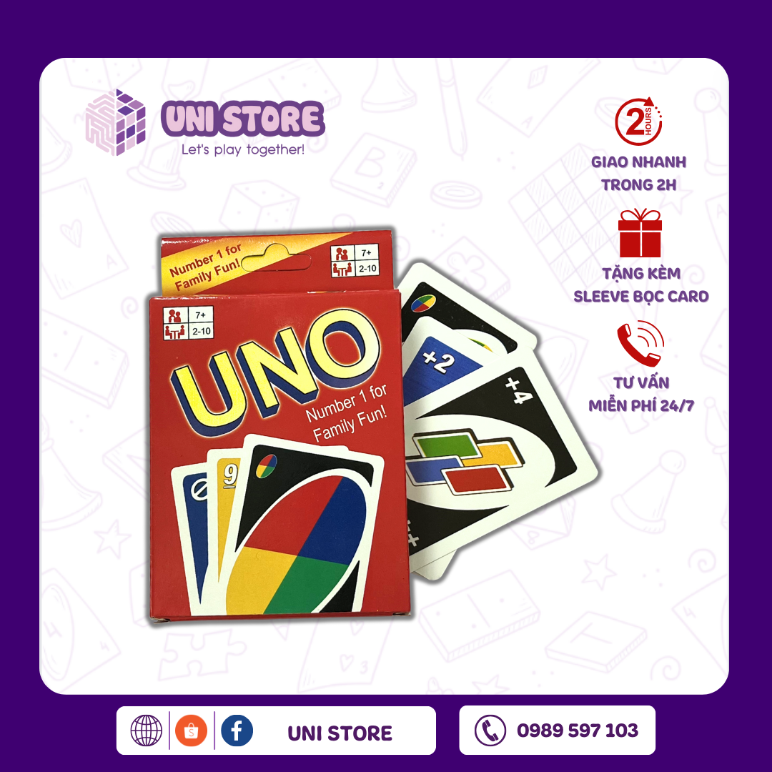 Bài Uno Cơ Bản (Tặng Bọc Card) | Tình Bạn | 108 Thẻ