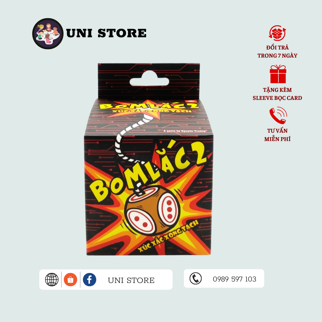 Bom lắc 2 - Boardgame Việt Nam - 50 Lá bài