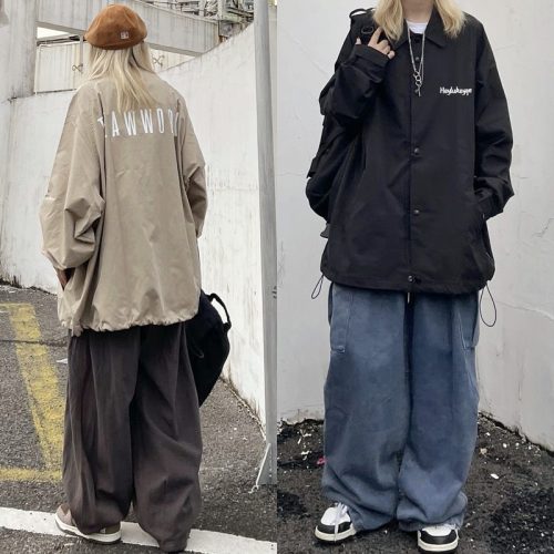 Áo khoác dù form rộng 2 lớp