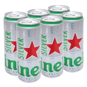 6 lon bia Heineken Silver 330ml