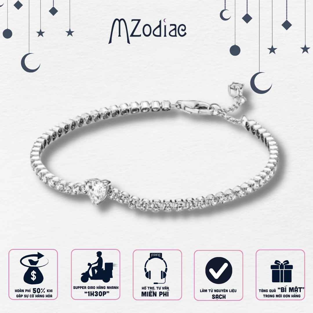 Vòng tay bạc cho nữ Serenity - MZodiac