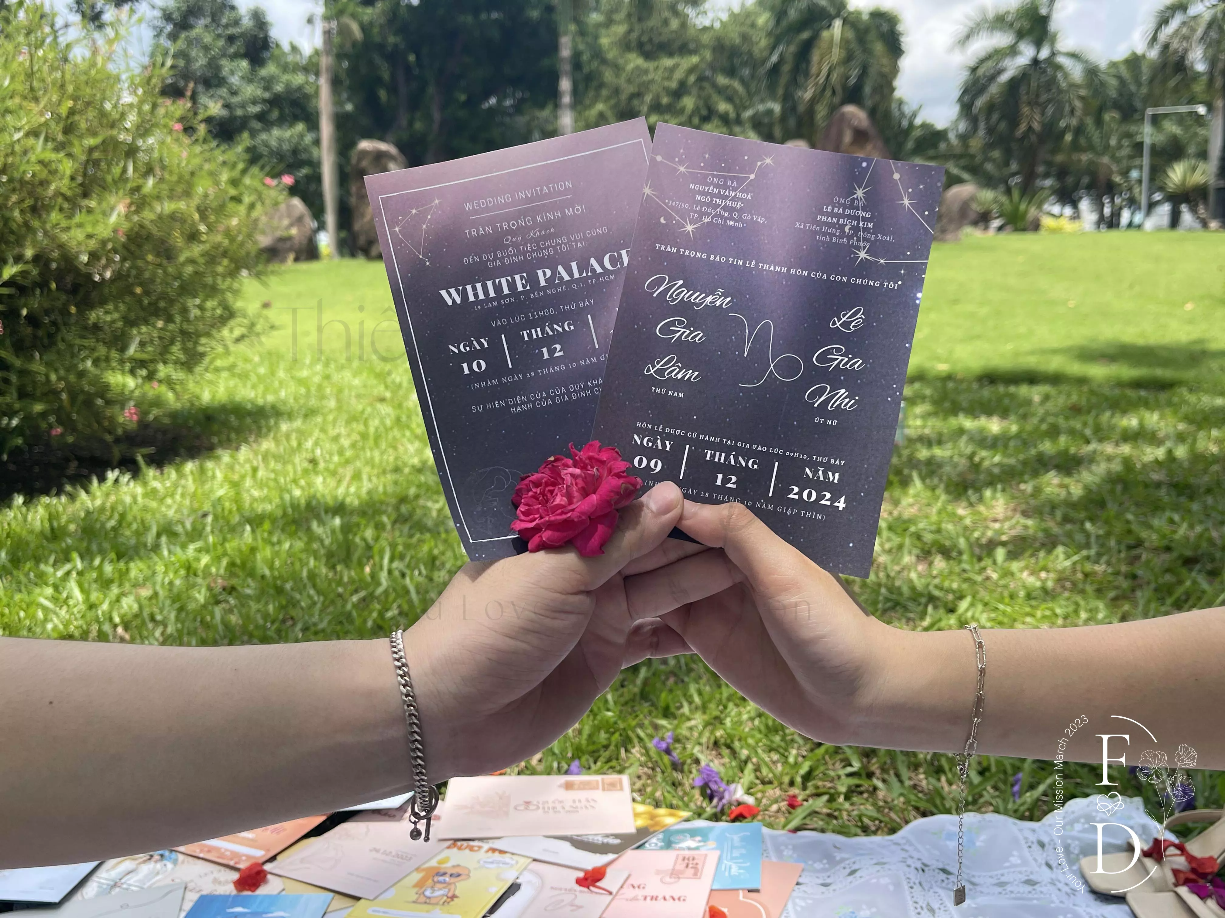 Thiệp cưới cung hoàng đạo | CHD-MK-010 | Mẫu thiệp cưới cung Ma Kết