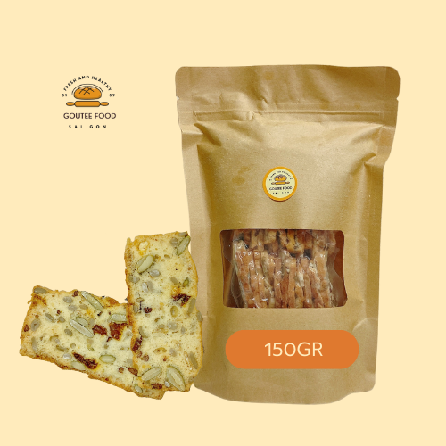 Bánh Biscotti Vị Nguyên Bản Goutee Food Bánh Ăn Kiêng Giảm Cân Túi 150G