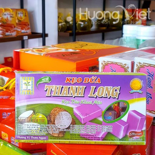 Kẹo Dừa Khoai Môn Thanh Long Hộp 220gr