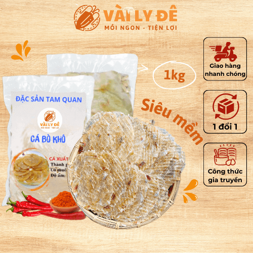 Khô cá bò Đà Nẵng giòn từng miếng thịt 500gram