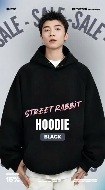Street Rabbit | Hoodie Black JAZ
